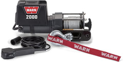 Warn 92000 2000 DC 12V Electric Utility Winch with Steel Cable