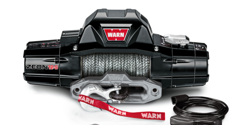 WARN ZEON 12-S 12V Winch - 12000 lb Capacity, 80ft Spydura Pro Synthetic Rope, Hawse Fairlead, Wireless Remote, IP68 Waterproof, Heavy Duty for Trucks, Jeeps, SUVs & Off-Road (95950)