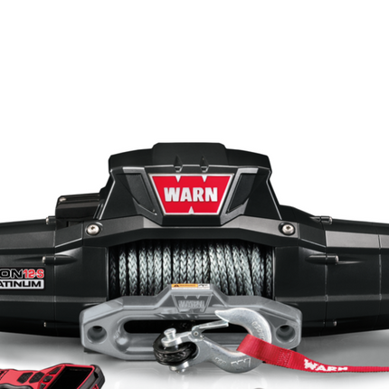 WARN ZEON 12-S Platinum 12V Winch 12000 lb Capacity 80ft Spydura Synthetic Rope Hawse Fairlead Advanced Wireless Remote w/ Clutch IP68 Waterproof Heavy Duty for Trucks, Jeeps, SUVs & Off-Road (95960)
