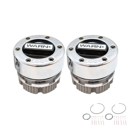 WARN 9790 Standard Manual Locking Hubs – 19‑Spline, Chrome/Black, Set of 2 for Reliable 4WD Engagement and Durable Off‑Road Performance
