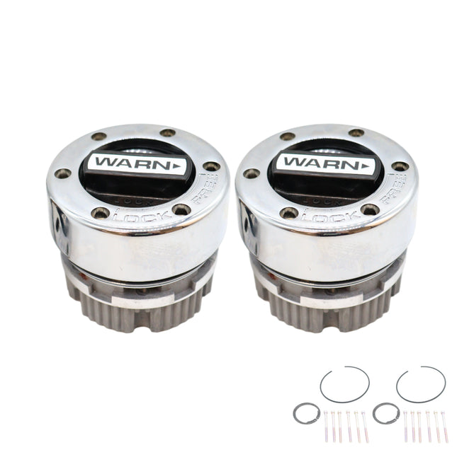 WARN 9790 Standard Manual Locking Hubs – 19‑Spline, Chrome/Black, Set of 2 for Reliable 4WD Engagement and Durable Off‑Road Performance