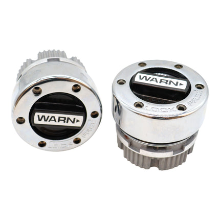 WARN 9790 Standard Manual Locking Hubs – 19‑Spline, Chrome/Black, Set of 2 for Reliable 4WD Engagement and Durable Off‑Road Performance