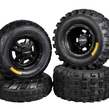 MASSFX 21x7-10 20x10-9 ATV Front Rear Tire & Wheel Kit 21x7x10 20x10x9 (4 Pack)