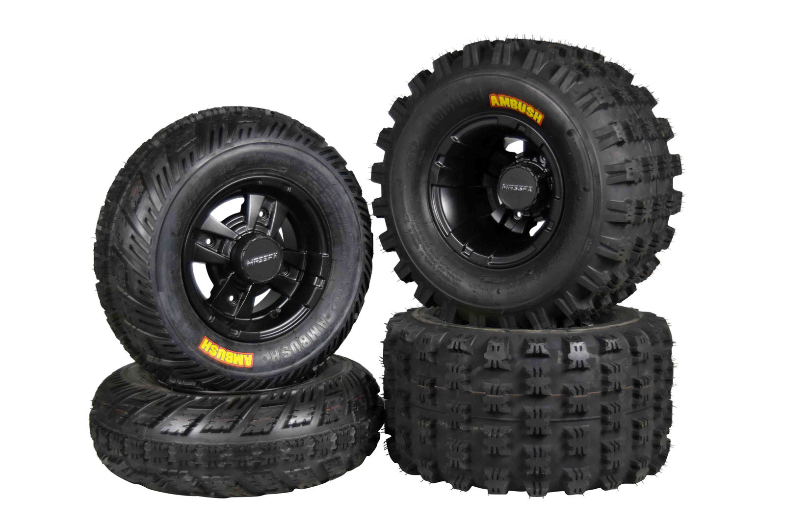 MASSFX 21x7-10 20x11-9 ATV Front Rear Tire & Wheel Kit 21x7x10 20x11x9 (4 Pack)