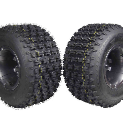 MASSFX 20x10-9 ATV Rear Tire & 9x8 4/115 Gun Metal Wheel Kit 20x10x9 (2 Pack)