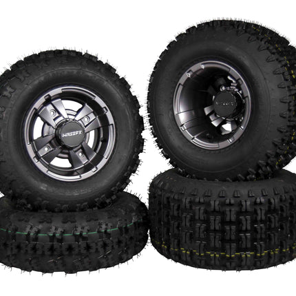 MASSFX 21x7-10 20x10-9 ATV Front Rear Tire & Wheel Kit 21x7x10 20x10x9 (4 Pack)
