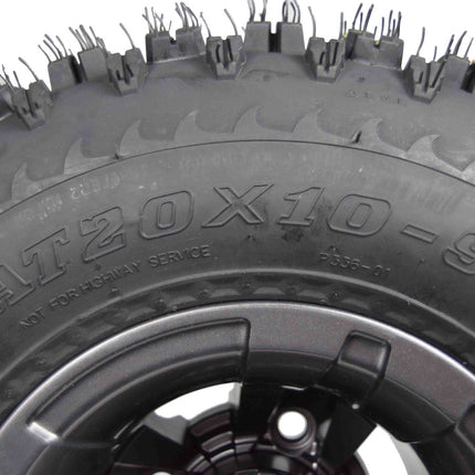 MASSFX 21x7-10 20x10-9 ATV Front Rear Tire & Wheel Kit 21x7x10 20x10x9 (4 Pack)