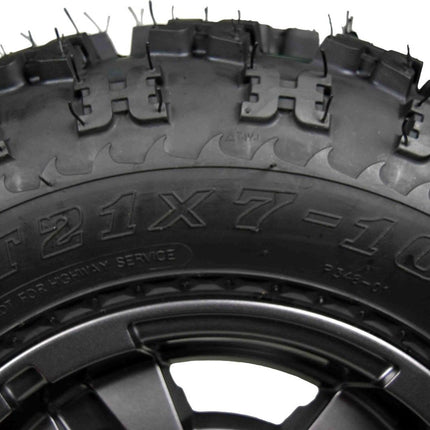 MASSFX 21x7-10 20x10-9 ATV Front Rear Tire & Wheel Kit 21x7x10 20x10x9 (4 Pack)