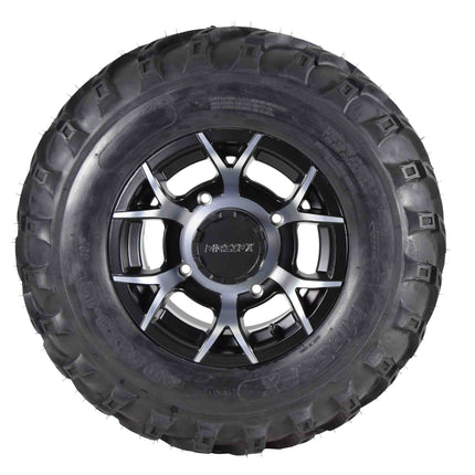 MASSFX MS 26x9-12 26x11-12 Tire w/ Black 12x7 4/156 Rims Wheel & Tire Kit