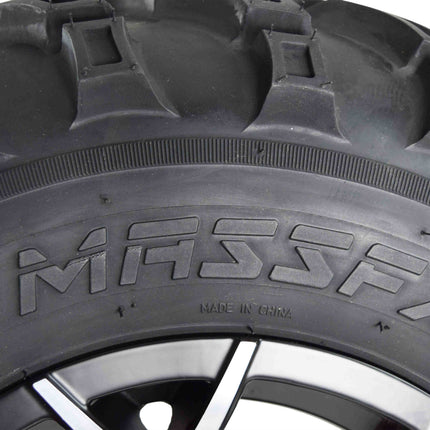 MASSFX MS 26x9-12 26x11-12 Tire w/ Black 12x7 4/156 Rims Wheel & Tire Kit