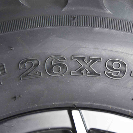 MASSFX MS 26x9-12 26x11-12 Tire w/ Black 12x7 4/156 Rims Wheel & Tire Kit