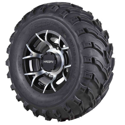 MASSFX MS 26x9-12 26x11-12 Tire w/ Black 12x7 4/156 Rims Wheel & Tire Kit