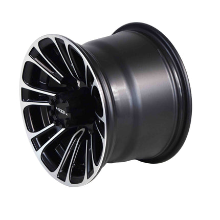 MASSFX 10x7 Golf Cart Rims with 4/101.6 or 4 on 4" Bolt Pattern-Matte Black-4 pk