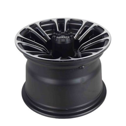 MASSFX 10x7 Golf Cart Rims with 4/101.6 or 4 on 4" Bolt Pattern-Matte Black-4 pk