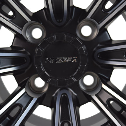 MASSFX 10x7 Golf Cart Rims with 4/101.6 or 4 on 4" Bolt Pattern-Matte Black-4 pk