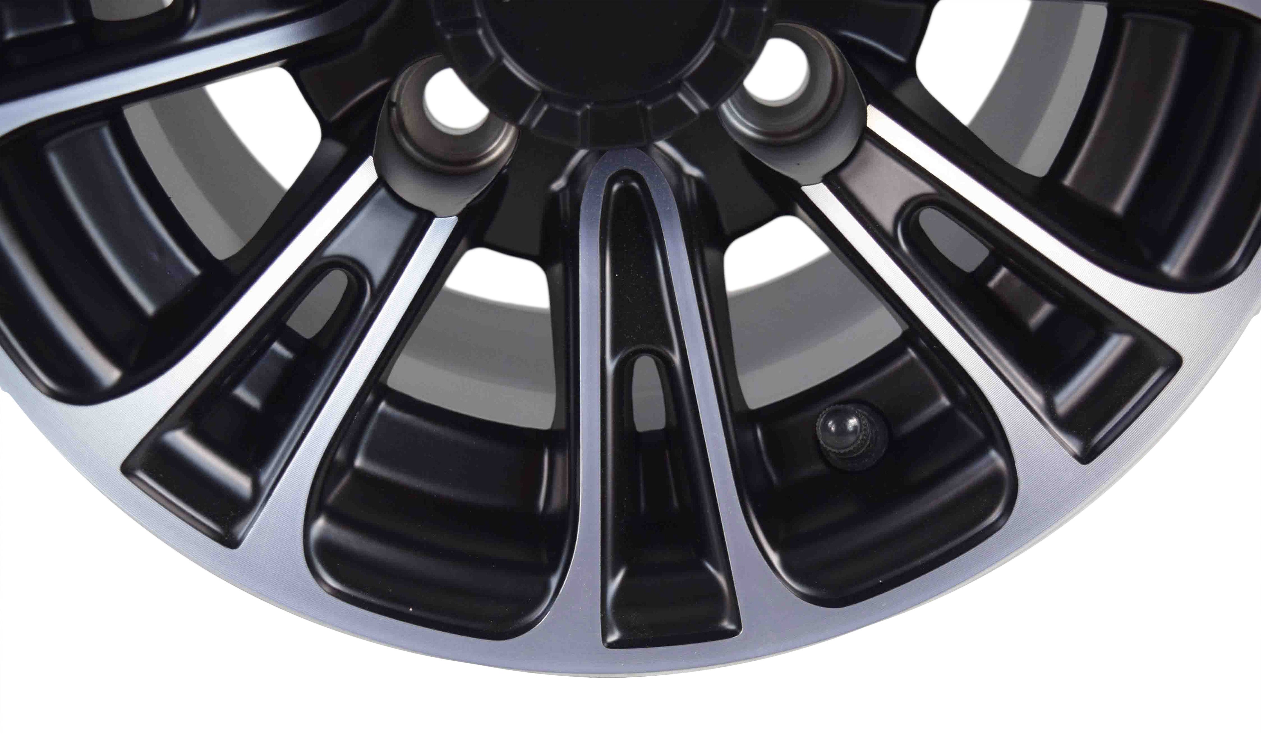 MASSFX 10x7 Golf Cart Rims with 4/101.6 or 4 on 4" Bolt Pattern-Matte Black-4 pk