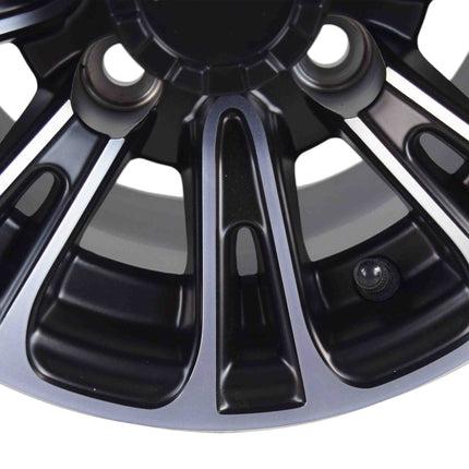 MASSFX 10x7 Golf Cart Rims with 4/101.6 or 4 on 4" Bolt Pattern-Matte Black-4 pk