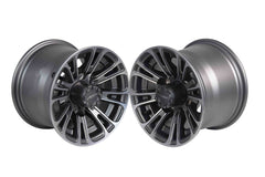 MASSFX 10x7 Golf Cart Rims with 4/101.6 or 4 on 4" Bolt Pattern-Gun Metal Grey-2 pk