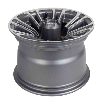 MASSFX QUAKE 10x7 Golf Cart Wheels 4/101.6 Bolt Pattern Gun Metal Rim 4 Pack