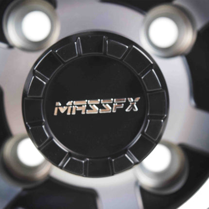 MASSFX 10x7 Golf Cart Rims with 4/101.6 or 4 on 4" Bolt Pattern-Matte Black-2 pk
