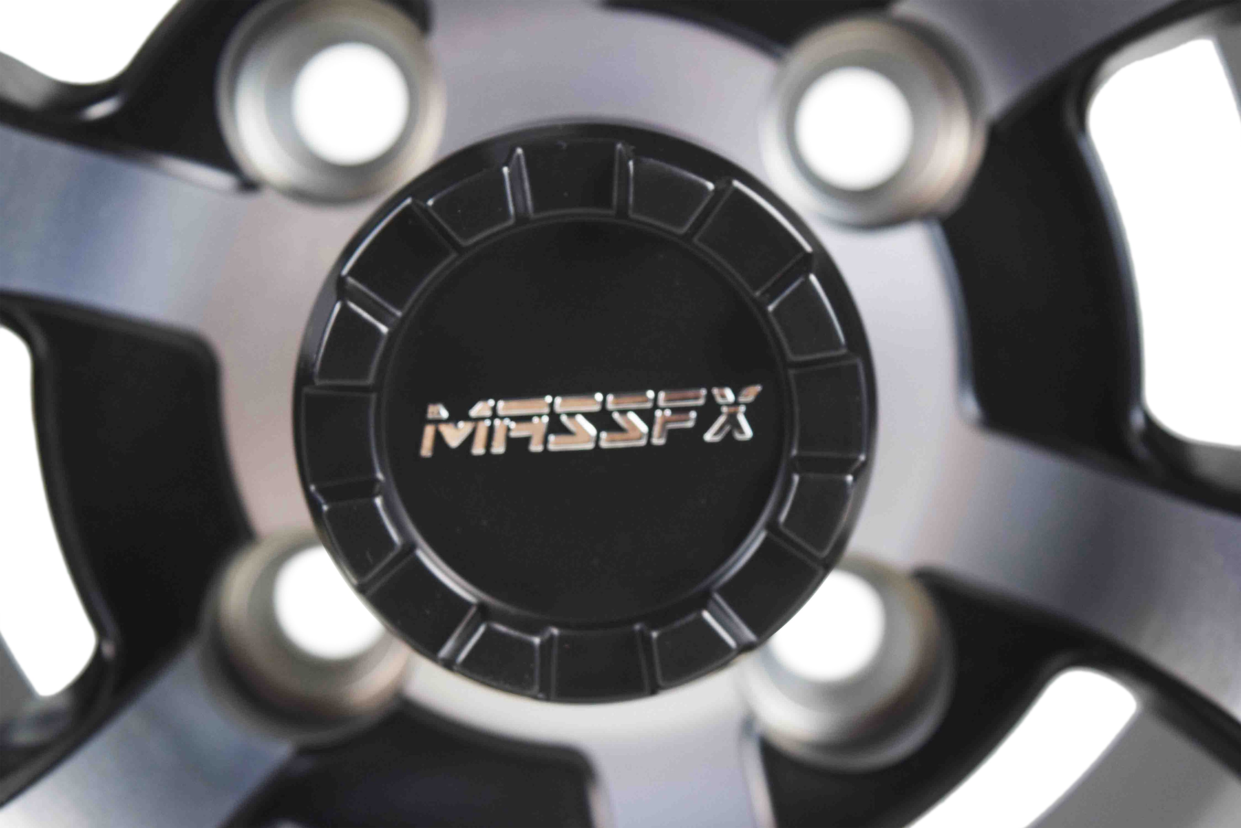 MASSFX Pit Viper 10x7 Golf Cart Wheels 4/101.6 Bolt Pattern Black Rim 4 Pack