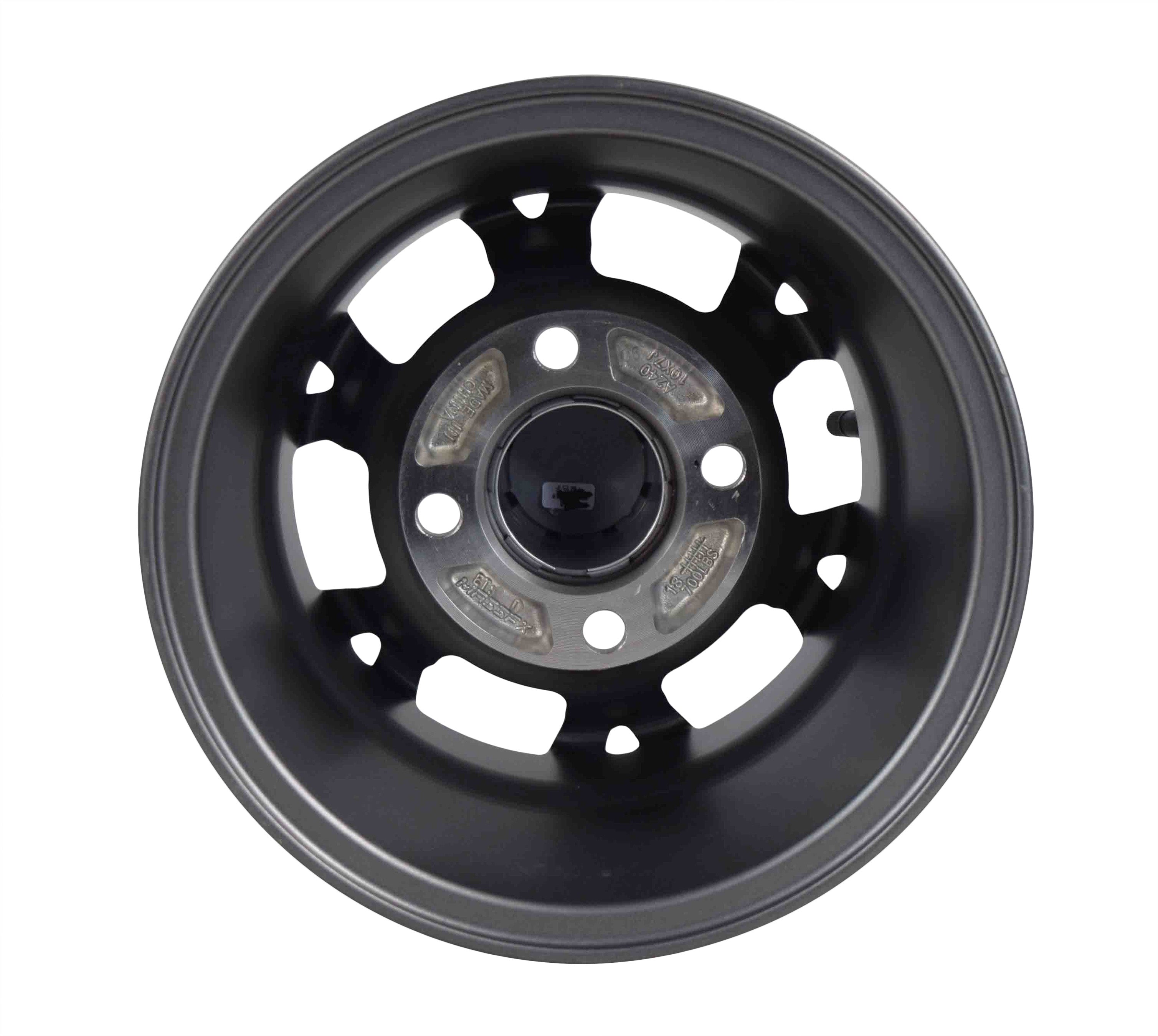 MASSFX 10x7 Golf Cart Rims with 4/101.6 or 4 on 4" Bolt Pattern-Gun Metal Grey-2 pk