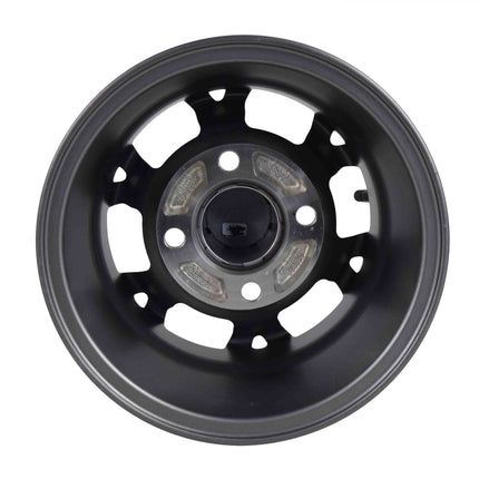 MASSFX 10x7 Golf Cart Rims with 4/101.6 or 4 on 4" Bolt Pattern-Gun Metal Grey-4 pk
