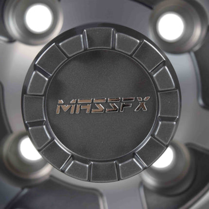 MASSFX 10x7 Golf Cart Rims with 4/101.6 or 4 on 4" Bolt Pattern-Gun Metal Grey-4 pk