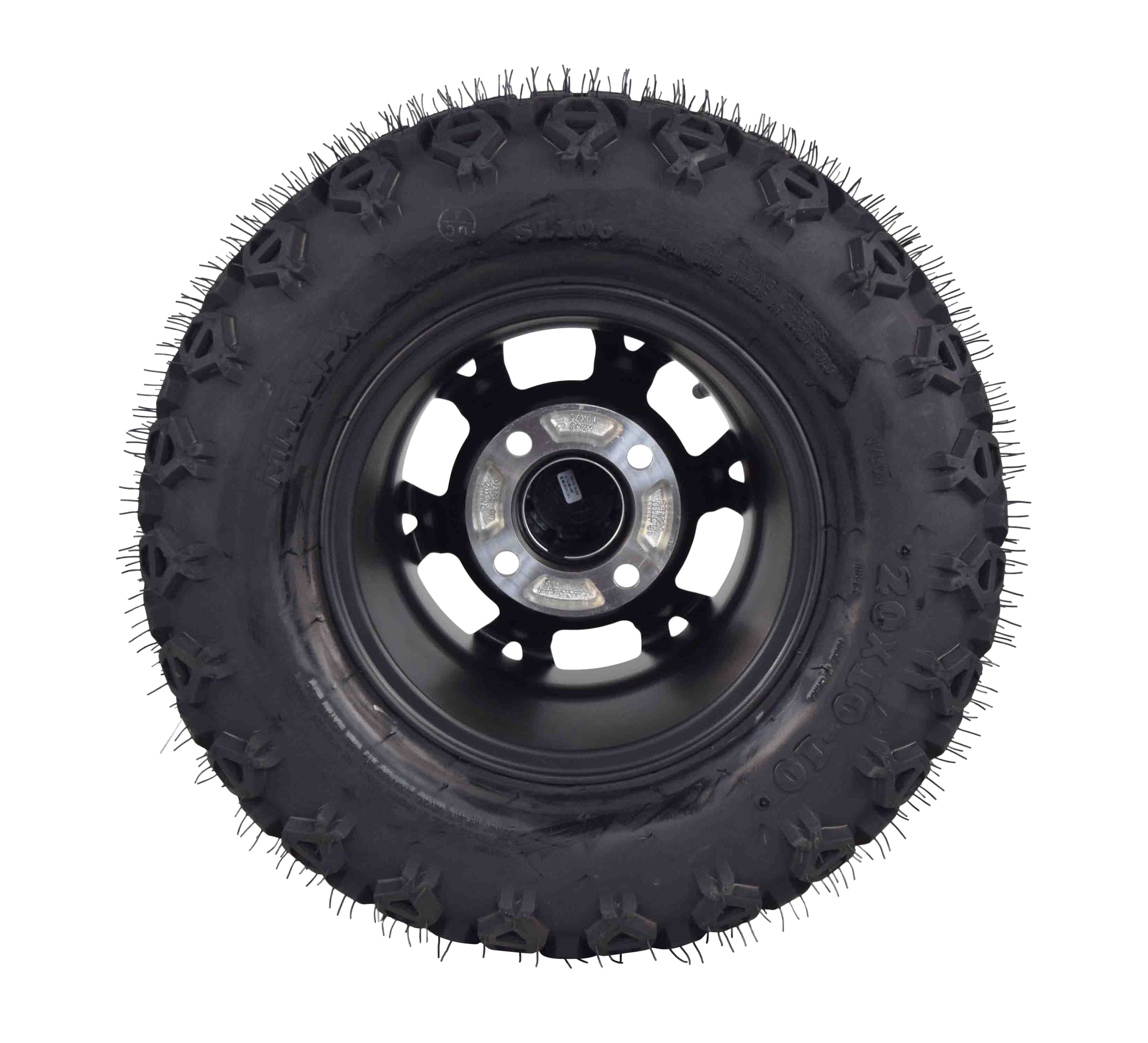 MASSFX SL 20x1010 F/R Golf Cart Tire, PIT VIPER Blk Grey 10x7 4/101.6 2pk