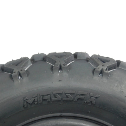 MASSFX SL 20x10-10 F/R Golf Cart, VIPER 4 Blk Wheels 10x7 4/101.6 & 16 Blk Lugs