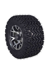 MASSFX 20x10-10 Tire 10x7 4/101.6 Gun metal Rim Golf Cart Wheel Tire Kit 4 Pack