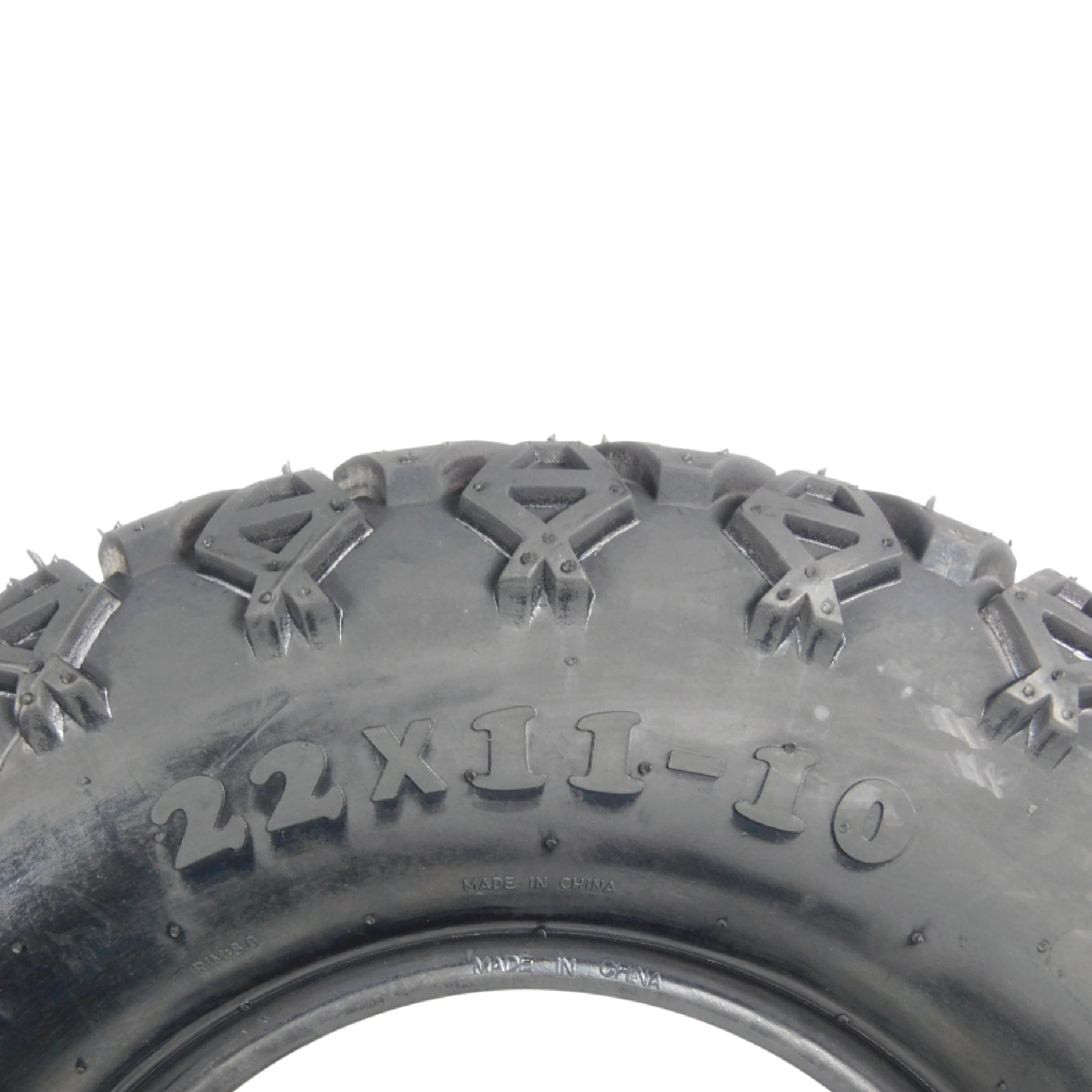 MASSFX SL 22x11-10 Front/Rear Golf Cart Tire, QUAKE Black Wheel 10x7 4/101.7 2pk