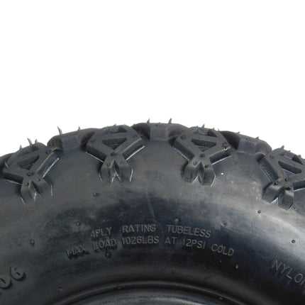 MASSFX SL 22x11-10 Front/Rear Golf Cart Tire, QUAKE Black Wheel 10x7 4/101.7 2pk