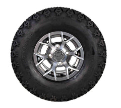 MASSFX SL 22x11-10 Front/Rear Golf Cart Tire, VIPER Gry Wheel 10x7 4/101.7 2pk