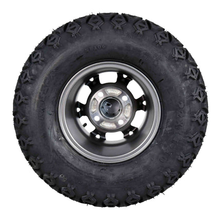 MASSFX SL 22x11-10 Front/Rear Golf Cart Tire, VIPER Gry Wheel 10x7 4/101.7 2pk
