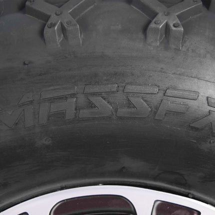 MASSFX SL 22x11-10 Front/Rear Golf Cart Tire, QUAKE Black Wheel 10x7 4/101.7 4pk