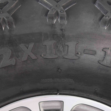 MASSFX SL 22x11-10 Front/Rear Golf Cart Tire, QUAKE Grey Wheel 10x7 4/101.7 4pk
