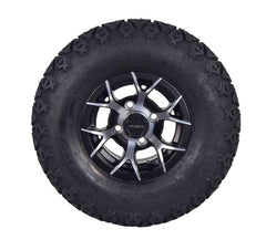 MASSFX Pit Viper Golf Cart Black Wheel 22x11-10 Tire 10x7 4/101.6 4/4 Rim 4 SET