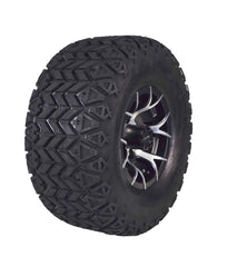 MASSFX SL 22x11-10 Front/Rear Golf Cart Tire, VIPER Blk Wheel 10x7 4/101.7 2pk
