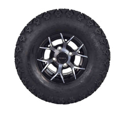 MASSFX SL 22x11-10 Front/Rear Golf Cart Tire, VIPER Blk Wheel 10x7 4/101.7 2pk