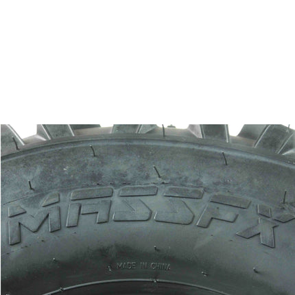 MASSFX 23x11-10 Golf Cart Tire & Black Wheel Kit 10x7 4/101.6 w/ Lugnut 4 Pack