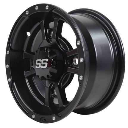 ITP 10SB10 10x5 4/144 3+2 SS112 Black Alloy Front Sport Wheel