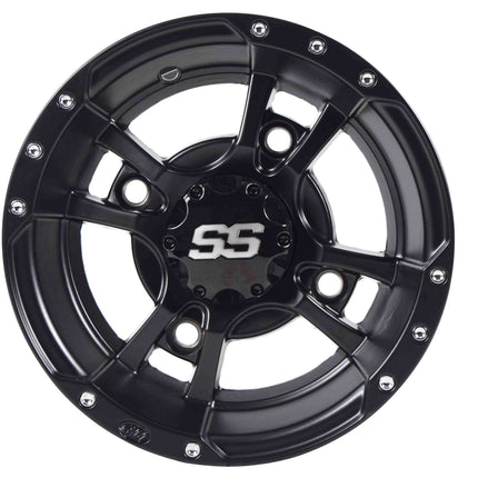 ITP 10SB10 10x5 4/144 3+2 SS112 Black Alloy Front Sport Wheel