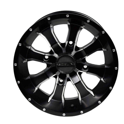 Sedona 570-1510 14x7 4+3 4/156 Raceline Machined Black Mamba Wheel
