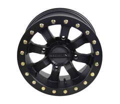 Sedona Single Raceline ATV 14x7 4+3 Offset 4x156 Black Mamba Blackout Beadlock Wheel