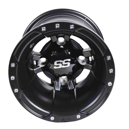 ITP 98SB14 9x8 4/110 3+5 SS112 Black Alloy Rear Sport Wheel