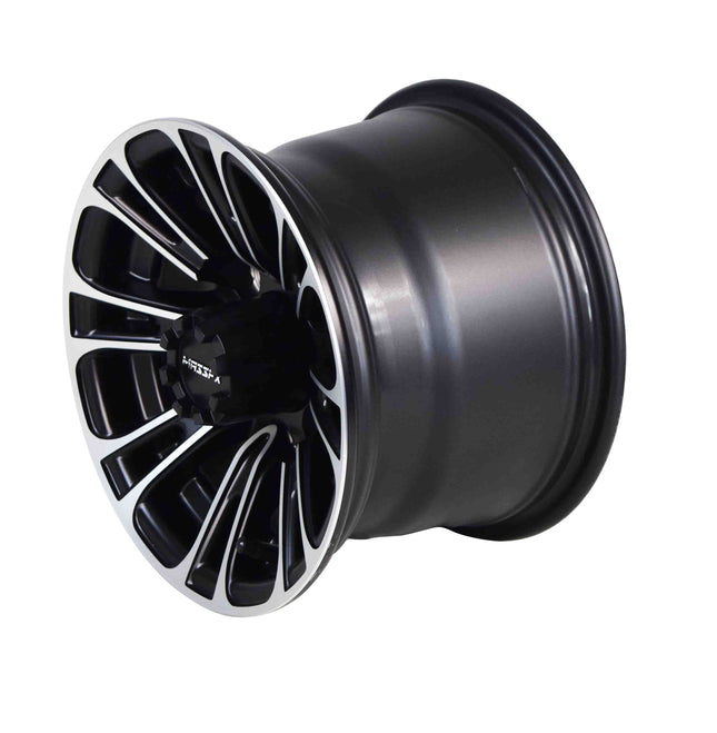 MASSFX 10x7 Golf Cart Rim with 4/101.6 or 4 on 4" Bolt Pattern - Matte Black