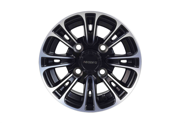 MASSFX 10x7 Golf Cart Rim with 4/101.6 or 4 on 4" Bolt Pattern - Matte Black