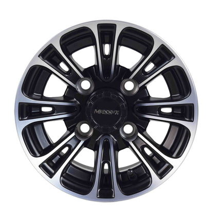 MASSFX 10x7 Golf Cart Rim with 4/101.6 or 4 on 4" Bolt Pattern - Matte Black