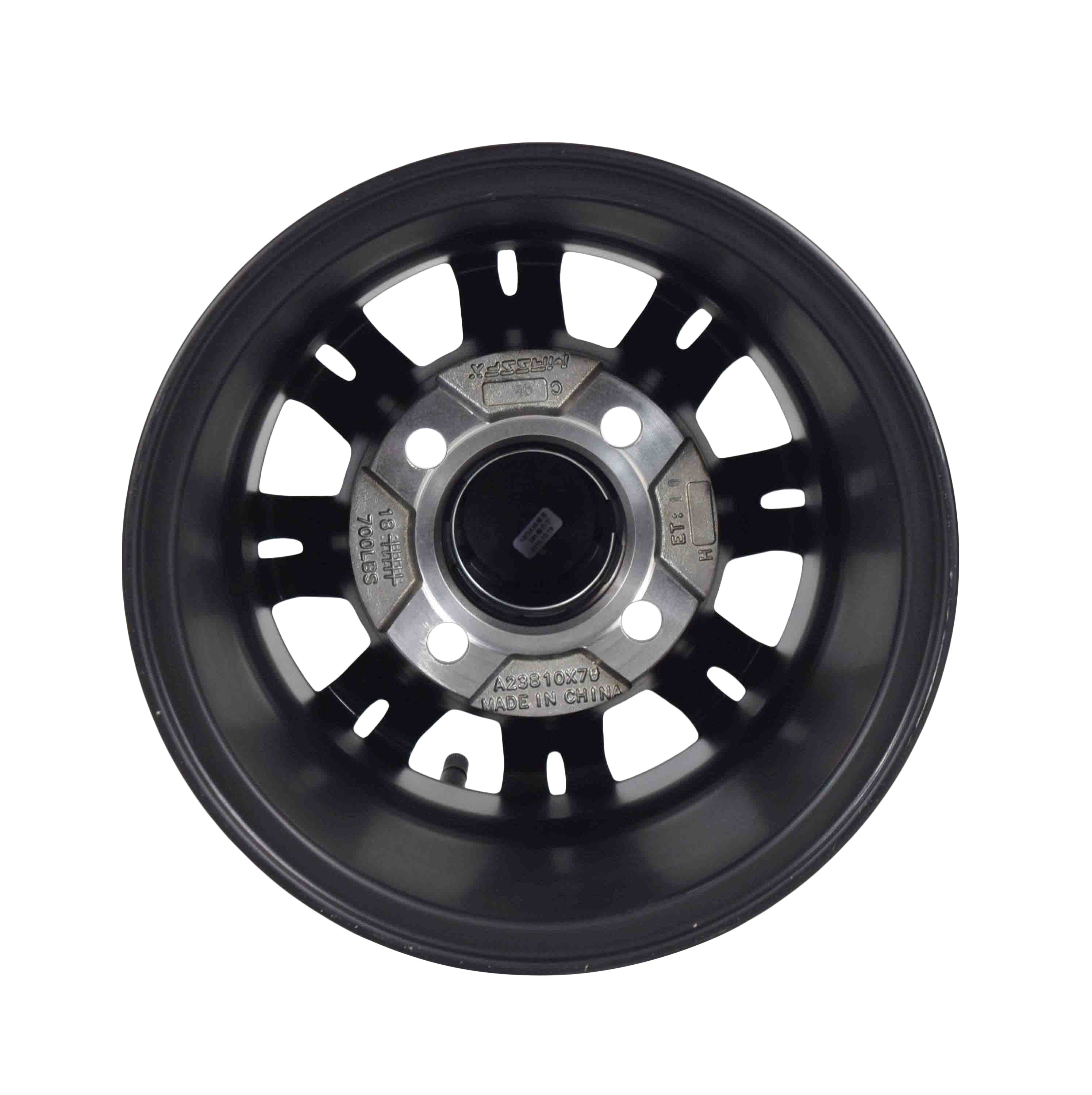 MASSFX 10x7 Golf Cart Rim with 4/101.6 or 4 on 4" Bolt Pattern - Matte Black